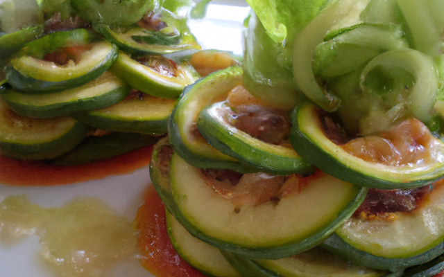 Duo de courgettes en salade