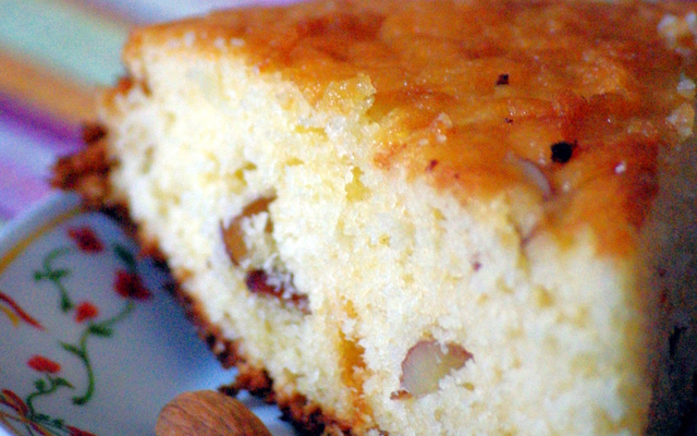 Gâteau aux amandes, citron et chocolat blanc