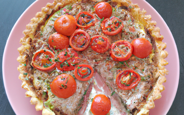 Tarte moutardée au thon et aux tomates