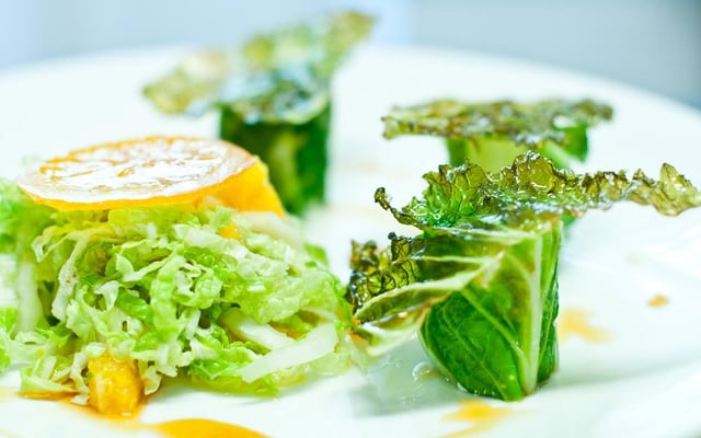 Une entrée autour du chou chinois