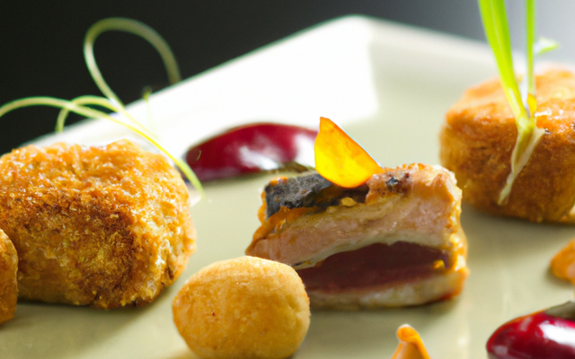 Les bonbons de foie gras de canard et pommes croustillantes