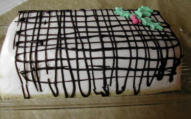 Bûche coco-citron vert