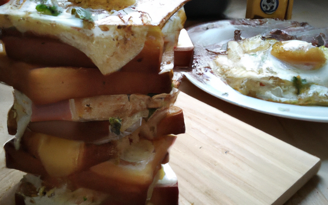 Bricks façon croque-madame au chèvre