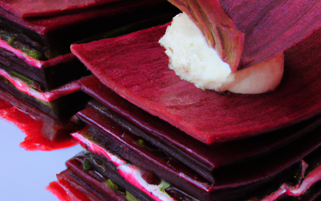 Millefeuilles de betteraves à la ricotta