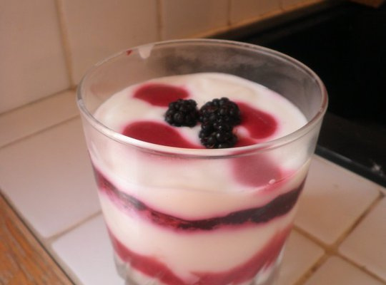 Dessert yahourt fruits des bois