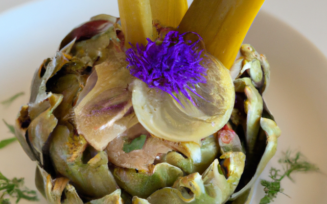 Émincé d'artichaut tiède en vinaigrette briarde