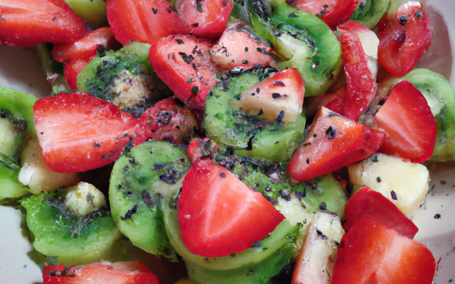 Salade de fraises et kiwis à l'anis