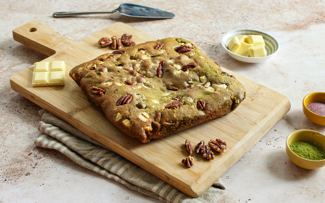 Brownie marbré matcha et ube