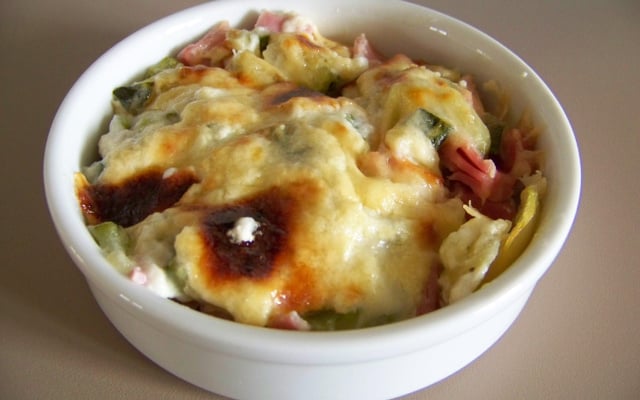 Gratin de courgette au jambon