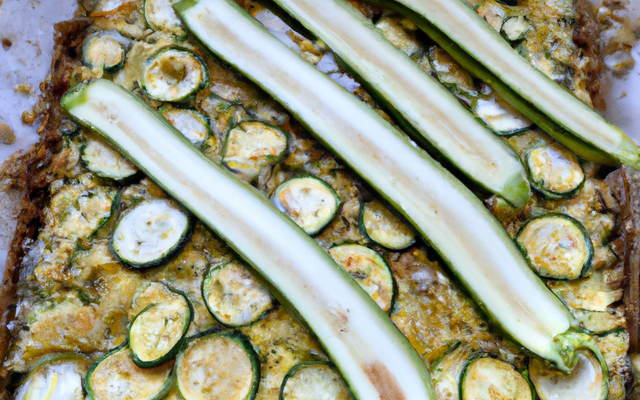 Tarte courgette feta crumble de parmesan