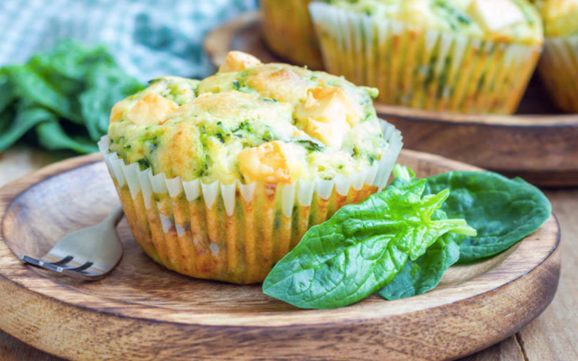 Muffins saumon fumé et basilic