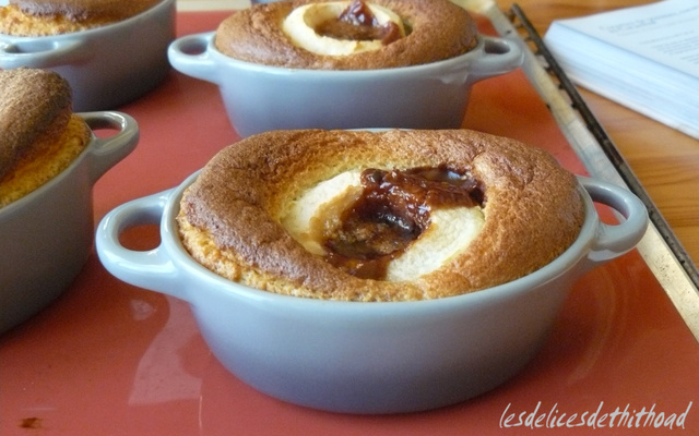 cocotte pommes amandes et cœur coulant au carambar