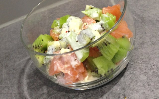 Verrine kiwi & saumon