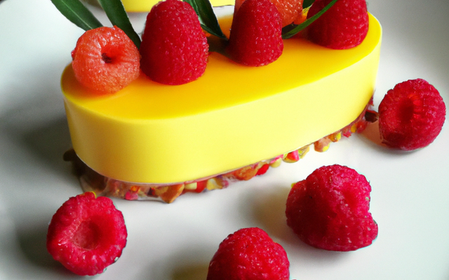 Bavarois Mangues et framboises