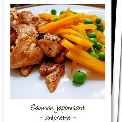 Saumon grillé et ses petits légumes nouveaux