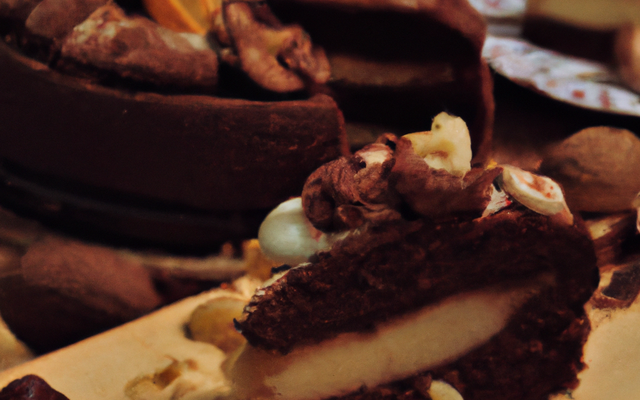 Gâteau au chocolat et marron