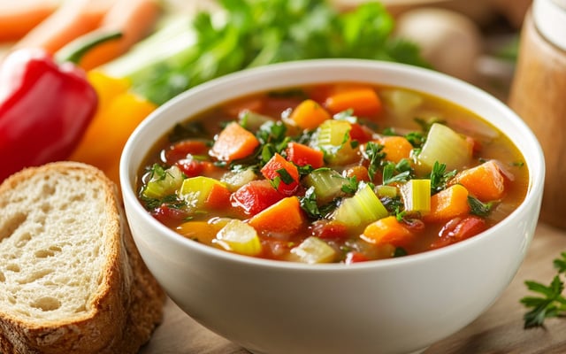 Soupe aux 3 poivrons