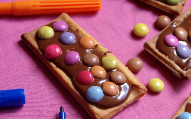 Barres chocolatées aux Smarties