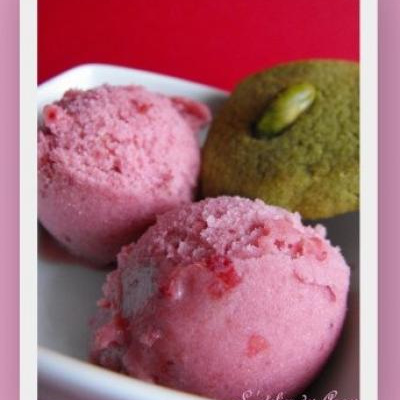 Glace cerise et yaourt
