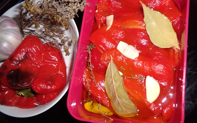 Poivrons provençaux à l'huile d'olive