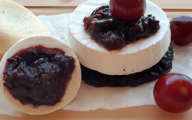 Fromage de brebis et confiture de cerises noires