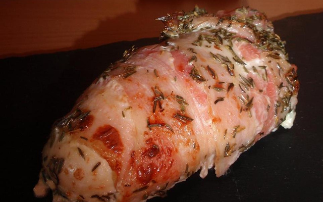 Poulet enlardé & thym