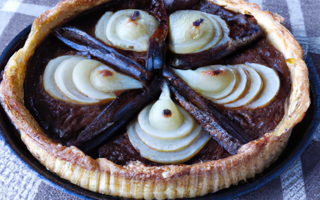 Tarte poire chocolat à la frangipane