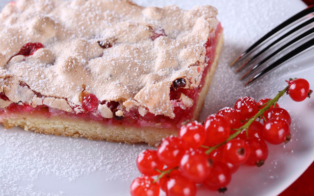 Carrés meringués aux groseilles