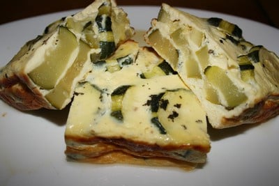 Flan léger de courgettes à la menthe