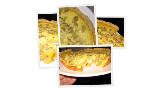 Tarte crème rhubarbe