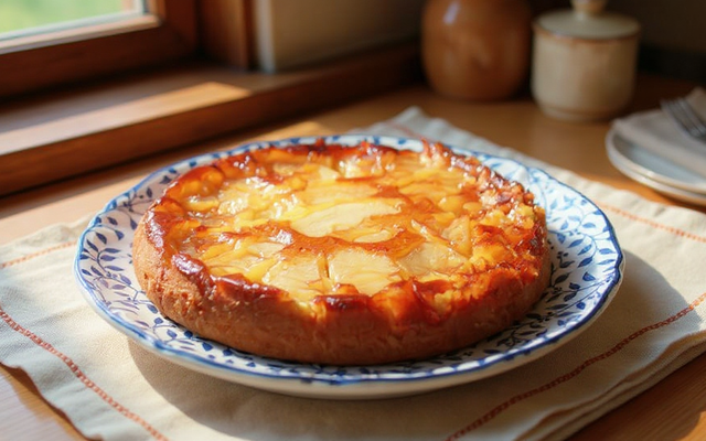 Gâteau renversé aux pommes caramélisées
