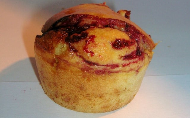 Muffins aux framboises & chocolat blanc