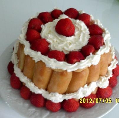 Charlotte aux fraises et mascarpone