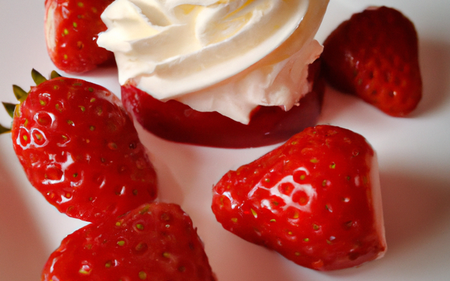 Fraises chantilly à la vanille et son palet breton