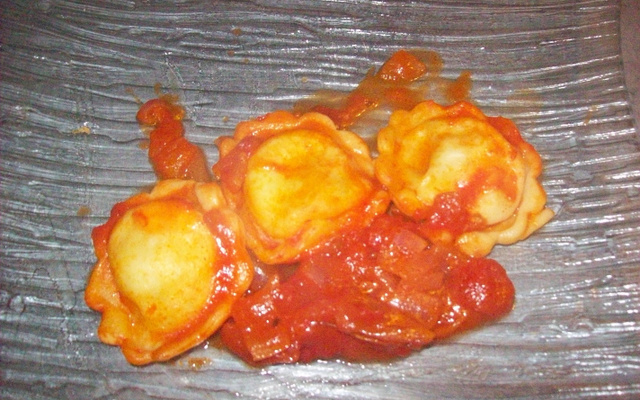 Ravioles au fromage de chèvre et lardons