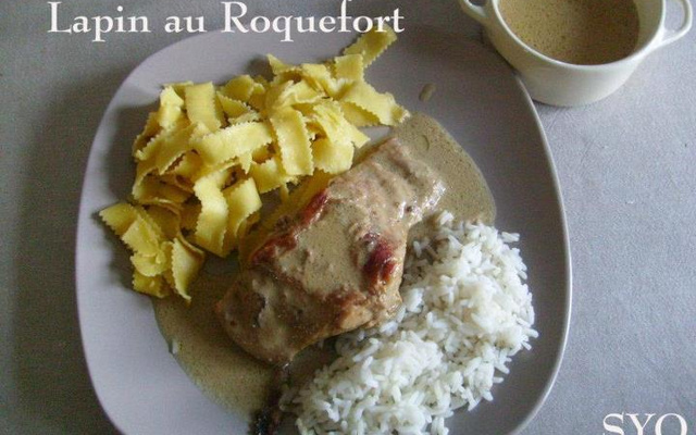 Lapin à la crème de Roquefort
