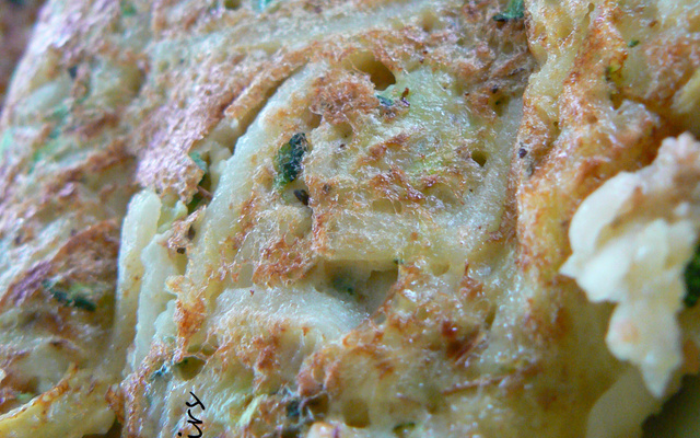 Rösti de courgettes et pommes de terre