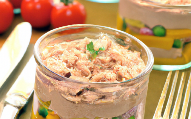Verrine de thon au chavroux