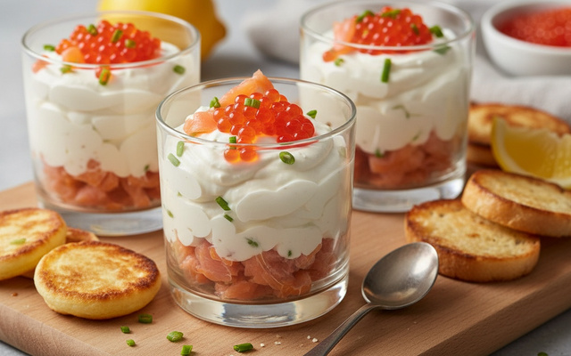 Verrine de saumon et mascarpone