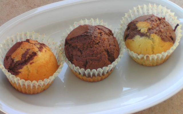 Muffins bicolores