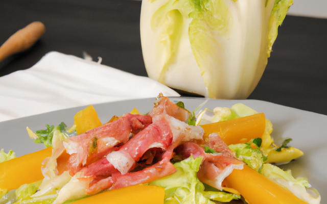 Salade d'endives au jambon et mimolette
