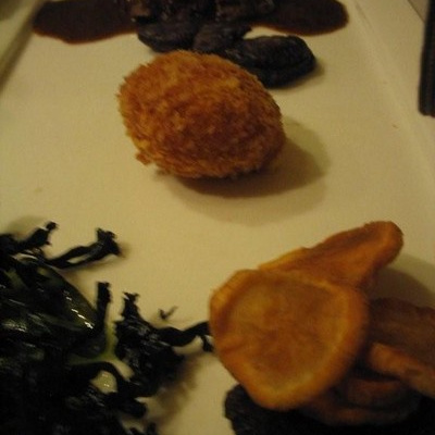 Beignets de pomme de terre à la Mimolette vieille et Panko