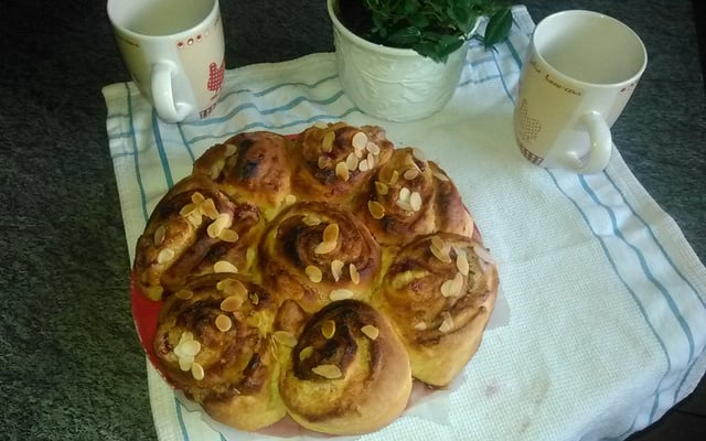 Chinois à la framboise et crème d'amandes