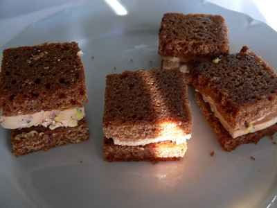 Bouchées de foie gras et pain d'épices