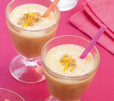 Milk shake aux céréales,  orange et gingembre