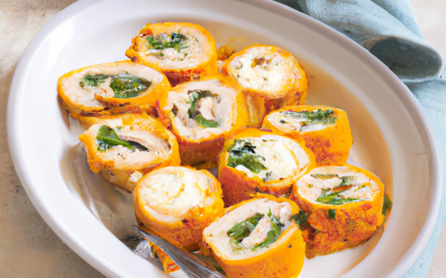 Roulés de poulet à la mimolette au Companion