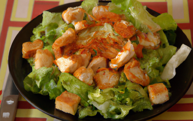 Salade césar au poulet épicé