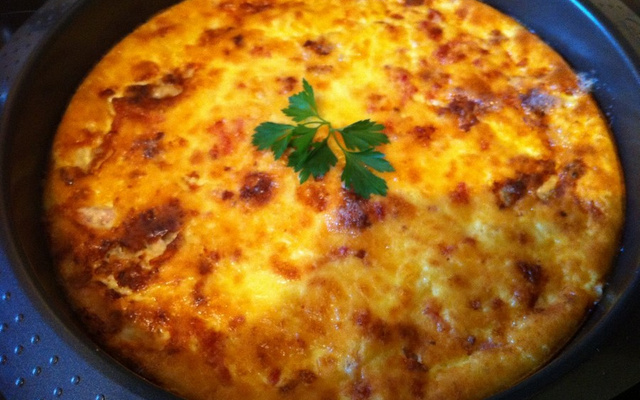 Clafoutis salé au roquefort