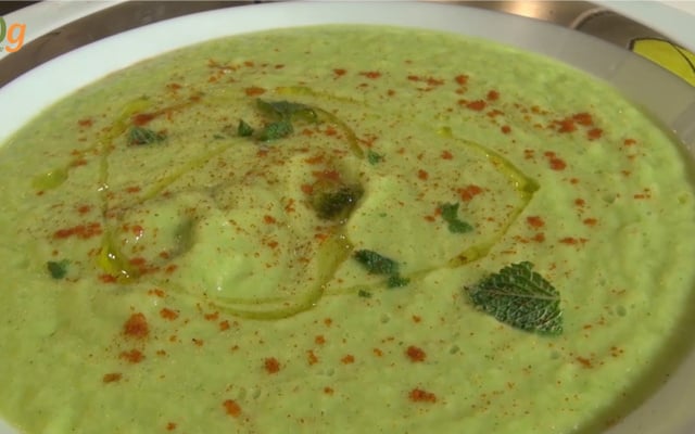 Gaspacho de courgettes et pommes
