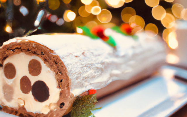 Bûche de Noël au cappuccino